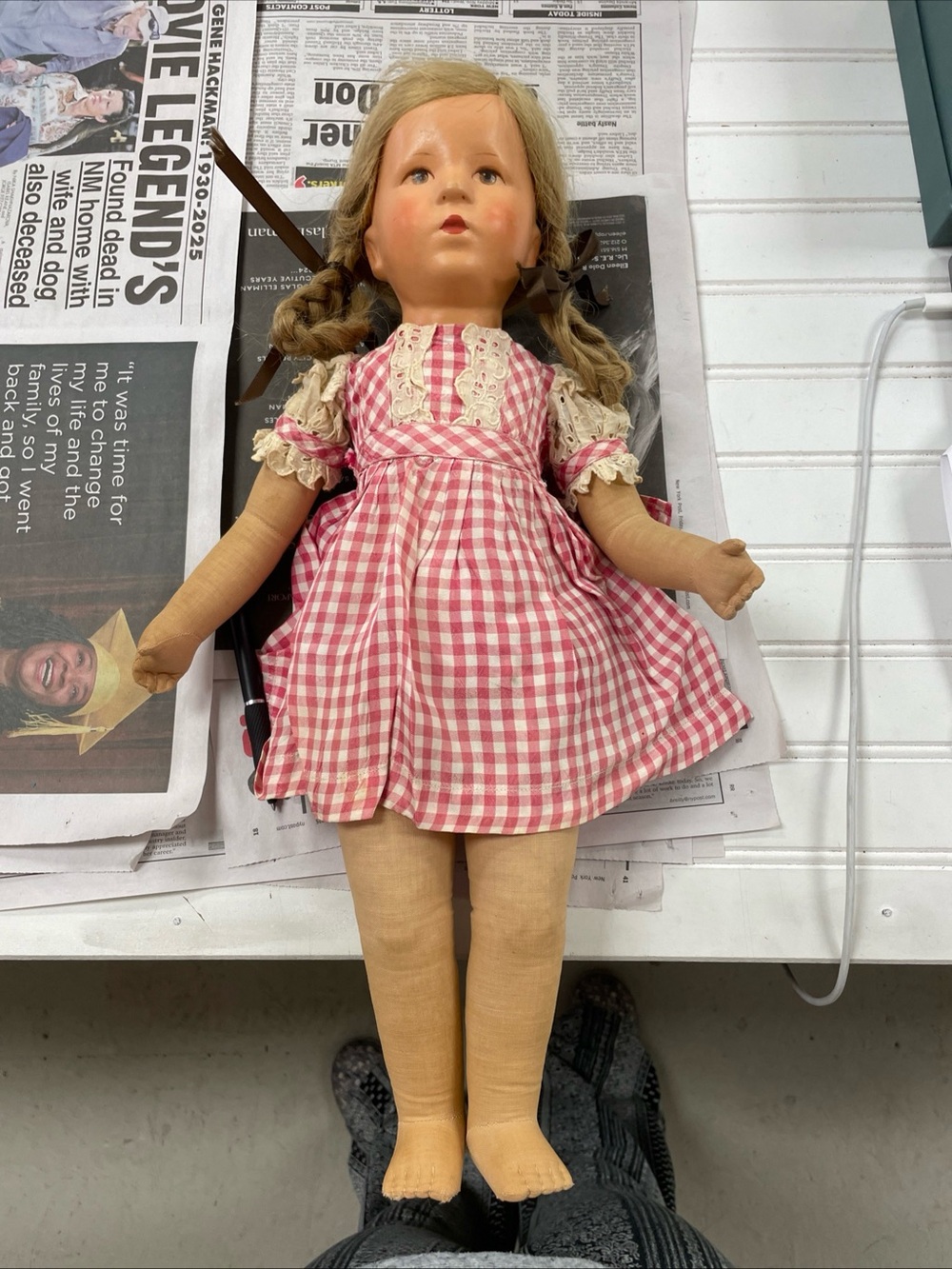 Antique Kathe Kruse Doll Marked Germany 18 Inches Hand-Painted